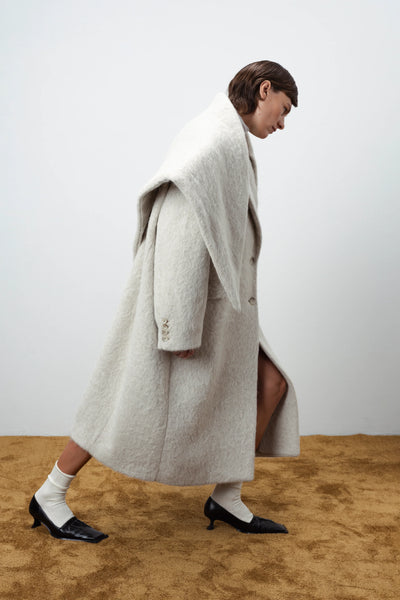 Oversized hairy wool wrap paltas