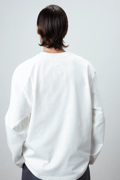 Basic long off-white palaidinė
