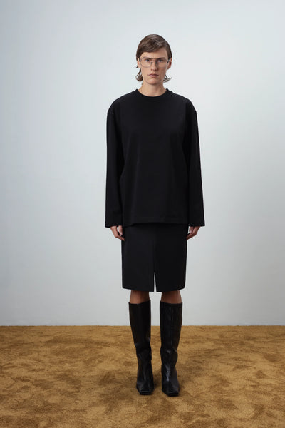 Basic long black palaidinė