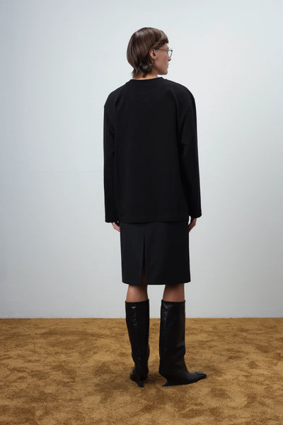 Basic long black palaidinė
