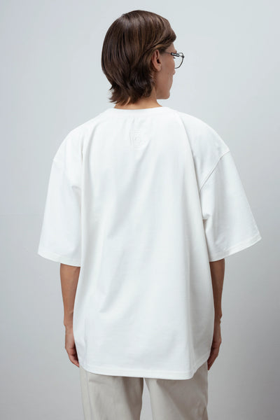 Basic off-white monogram marškinėliai