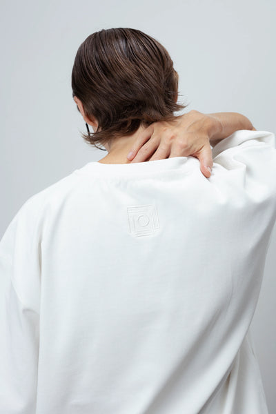 Basic off-white monogram marškinėliai
