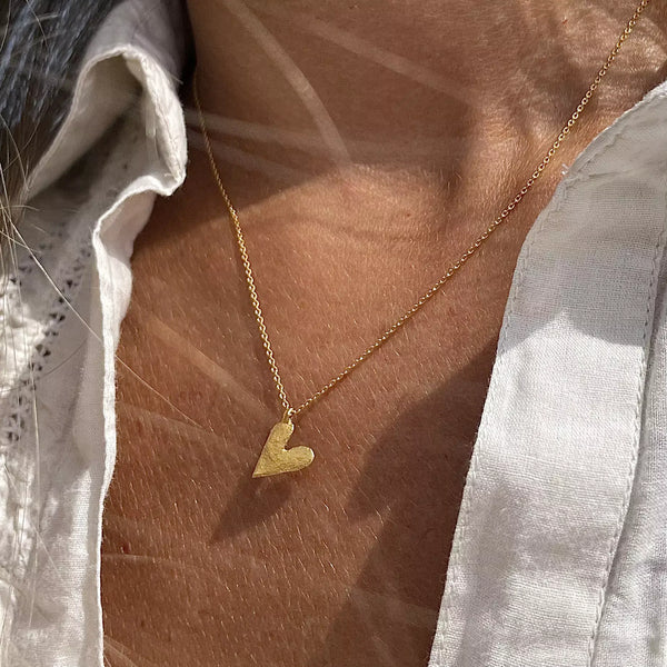 HEART 24K gold plated kaklo papuošalas