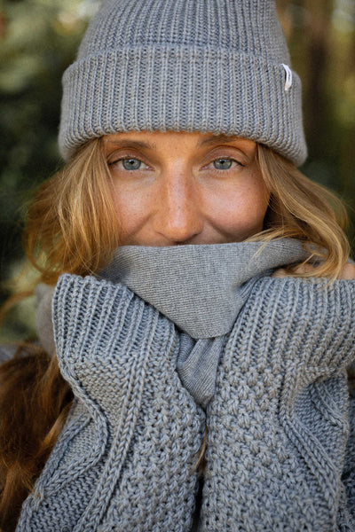 Rotondo 100% merino kepurė šviesiai pilka