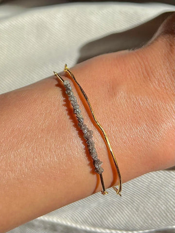 CHAMPAGNE RAW DIAMOND 24K gold plated apyrankė