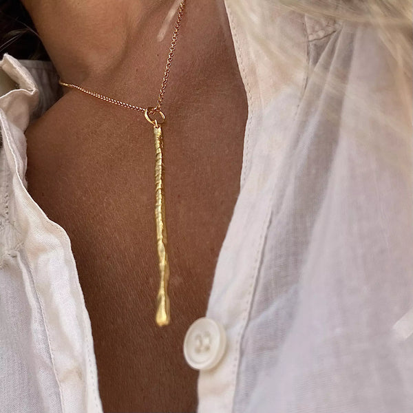THIK STICK 24K gold plated kaklo papuošalas