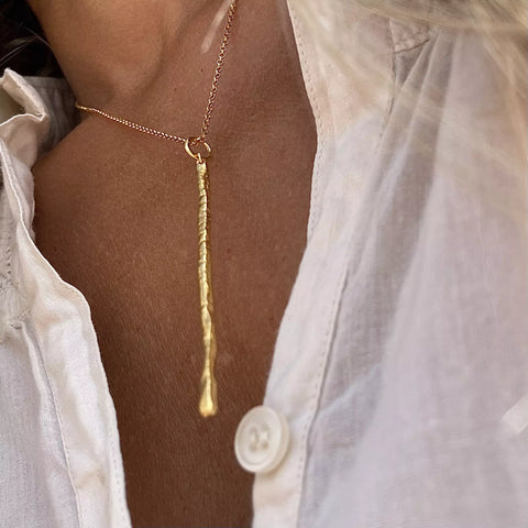 THIK STICK 24K gold plated kaklo papuošalas