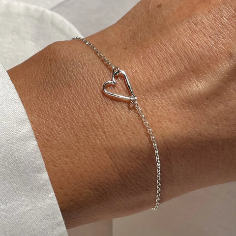 HEART silver apyrankė