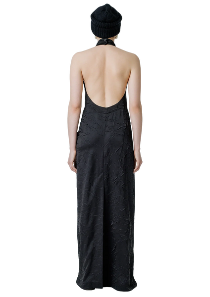 Sleeve-tie maxi suknelė