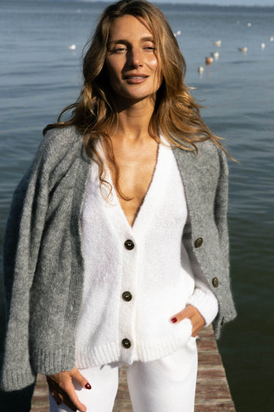 Melody moheros kardiganas pilkas