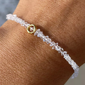 HERKIMER DIAMOND CIRCLE 24K gold plated apyrankė