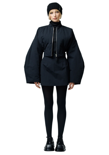 Cropped bomber švarkas