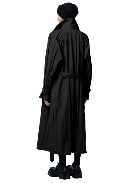Structured trench paltas (black)
