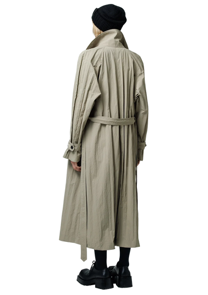 Structured trench paltas (olive green)
