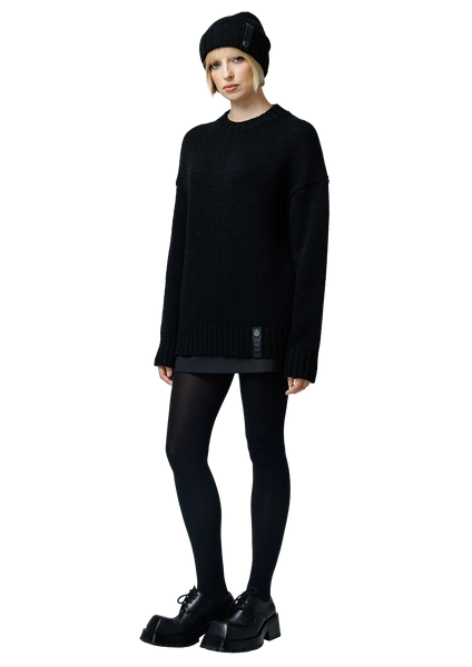 Chunky knit megztinis (black)