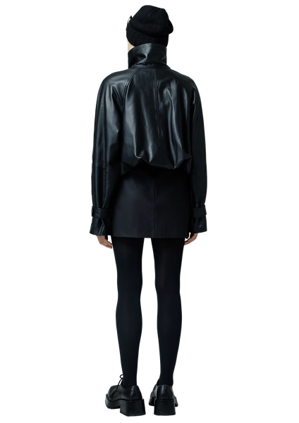 Leather bomber švarkas