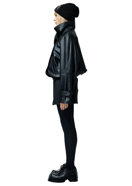 Leather bomber švarkas