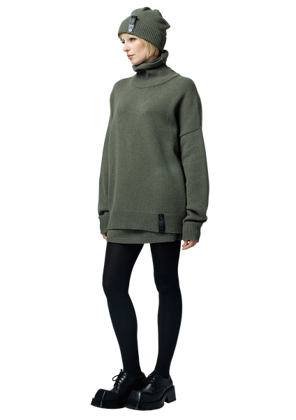 Knitted mini sijonas (olive green)