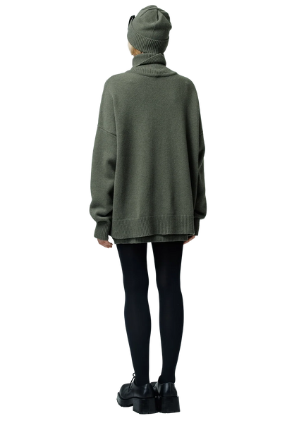 Knitted mini sijonas (olive green)