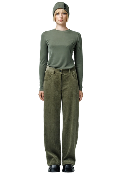 Corduroy kelnės (olive green)