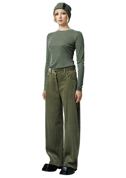 Corduroy kelnės (olive green)