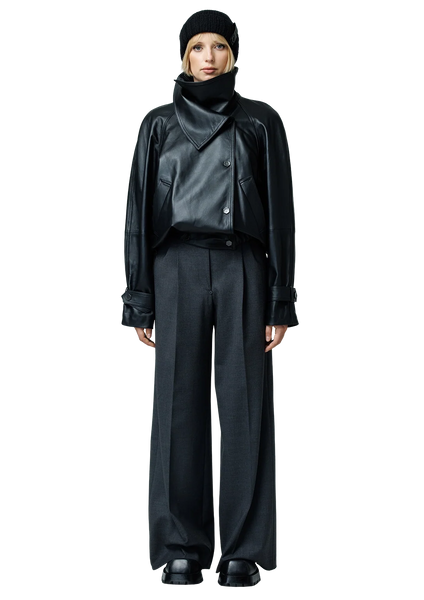 Leather bomber švarkas