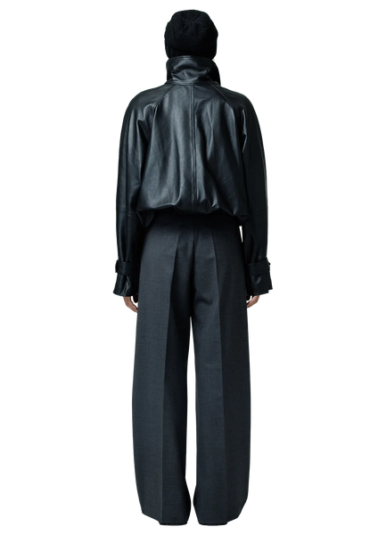Leather bomber švarkas