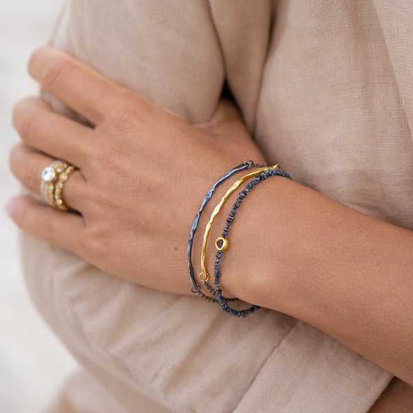 THIK HAND CRAFTED oxidised silver apyrankė