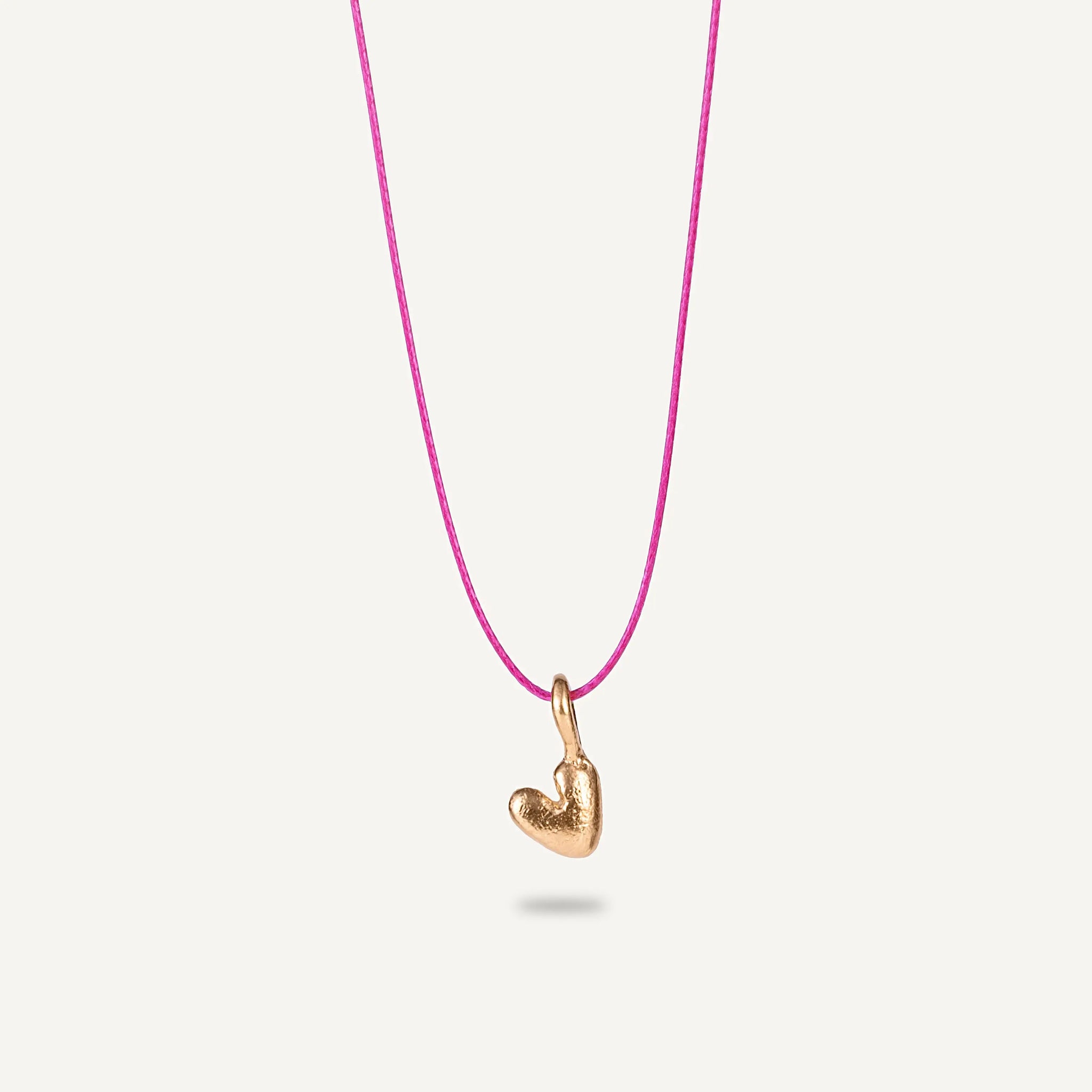 HEART mini 24K gold plated string kaklo papuošalas