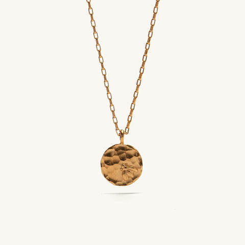 Lucky B e e small 24K gold plated kaklo papuošalas