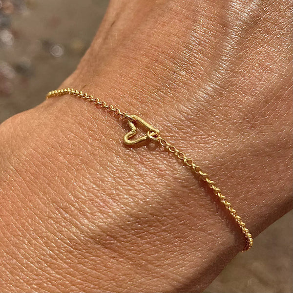 MINIATURE HEART 24K gold plated apyrankė