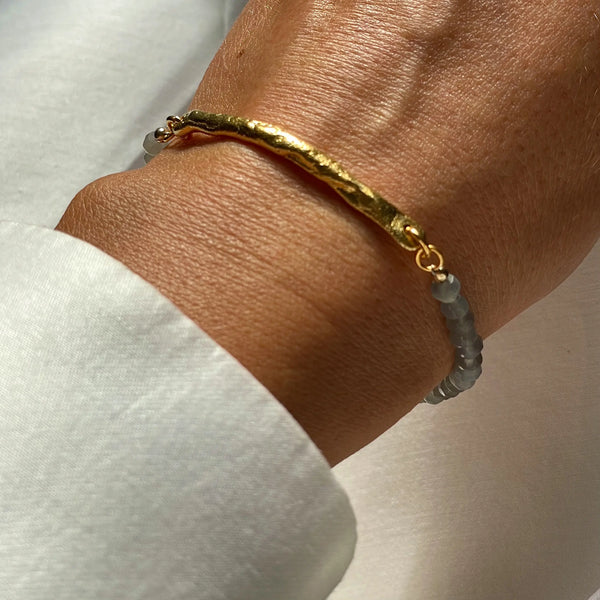 MOONSTONE SET 24K gold plated apyrankė