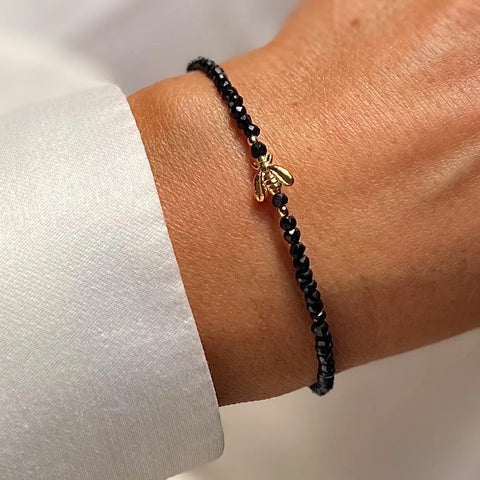 SPINEL BEE 24K gold plated apyrankė
