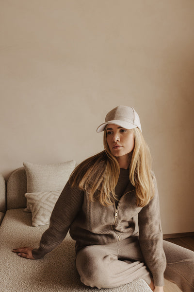 Cosy kašmyro kelnės rudos
