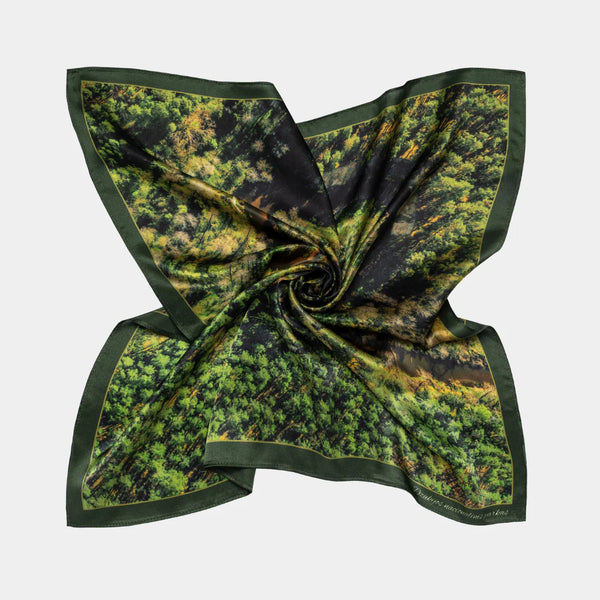Šilkinė skarelė - Dzūkijos nacionalinis parkas l 68 x 68 cm