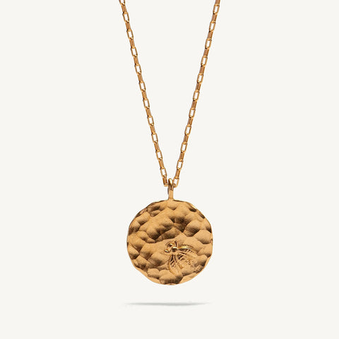 Lucky B e e big 24K gold plated kaklo papuošalas