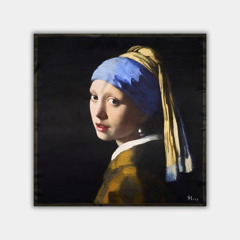 Johannes Vermeer - Mergina su perlo auskaru l 68 x 68 cm
