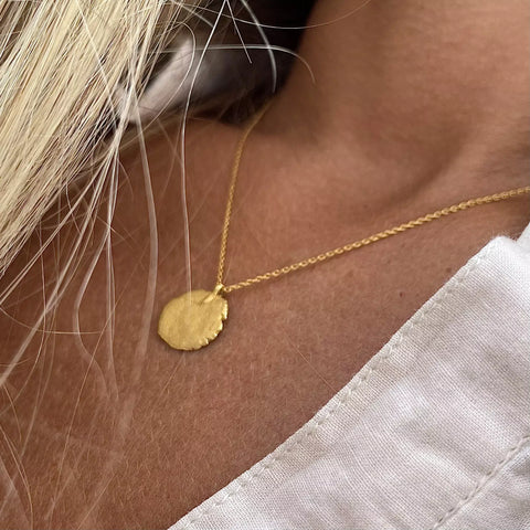 SMALL FINGERPRINT 24K gold plated kaklo papuošalas
