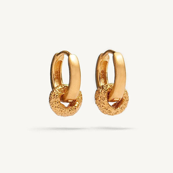 ROUGH MINI 24K gold plated auskarai