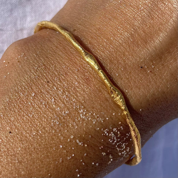 ROUGH CUFF 24K gold plated apyrankė
