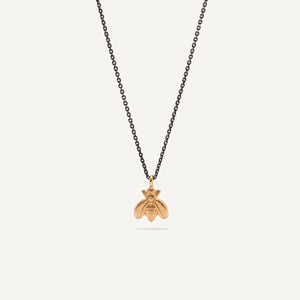 BEE 24K gold plated/oxidised silver kaklo papuošalas