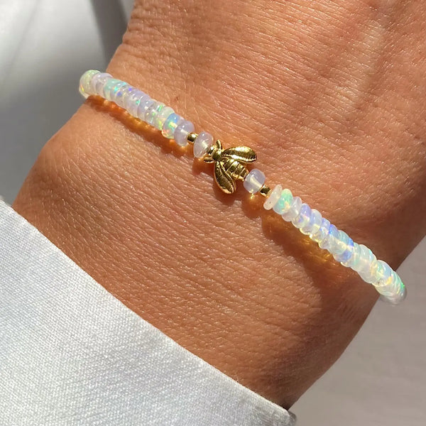 OPAL BEE SET 24K gold plated apyrankė