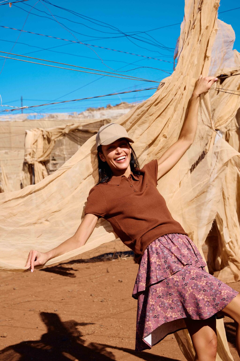 Boho šilko sijonas burgundiškas