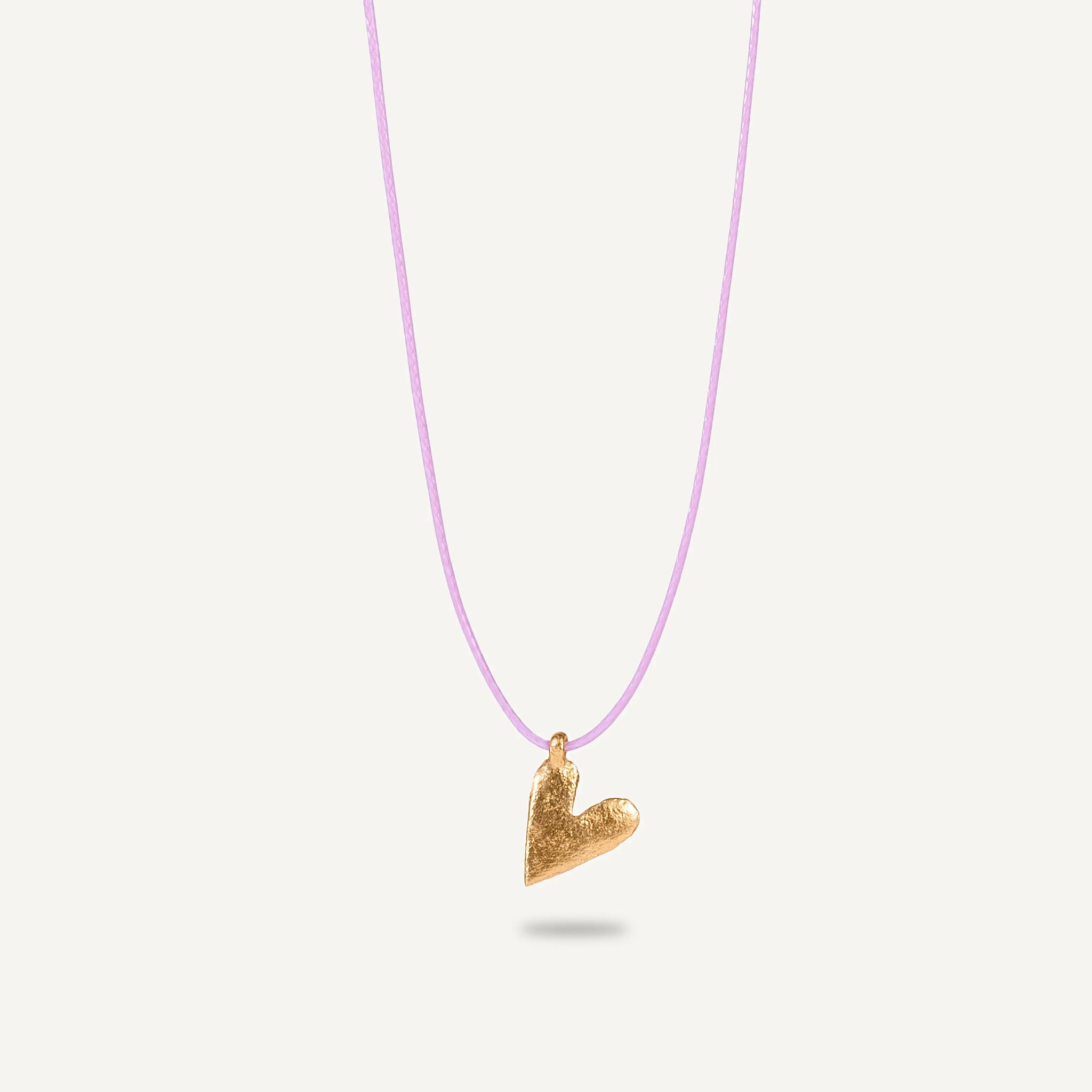 HEART 24K gold plated string kaklo papuošalas