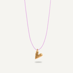 HEART 24K gold plated string kaklo papuošalas
