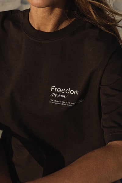 FREEDOM marškinėliai | Chocolate