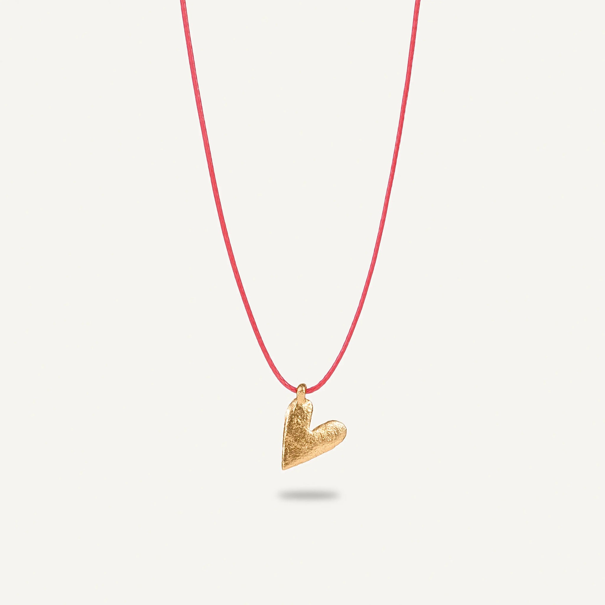 HEART 24K gold plated string kaklo papuošalas