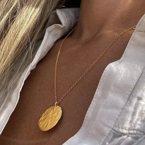 FINGERPRINT 24K gold plated kaklo papuošalas
