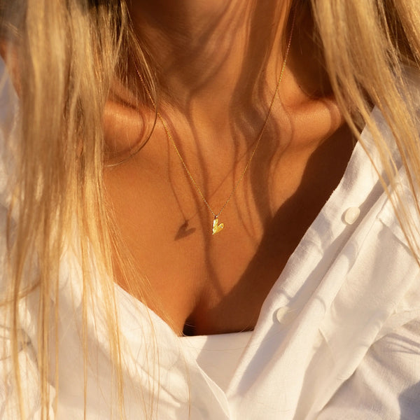 HEART Diamond 24K gold plated kaklo papuošalas