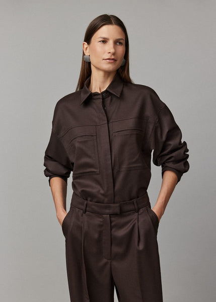 Marškiniai Adriana short – ruda